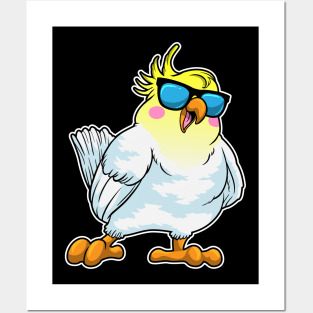 Parrot with Sunglasses Posters and Art